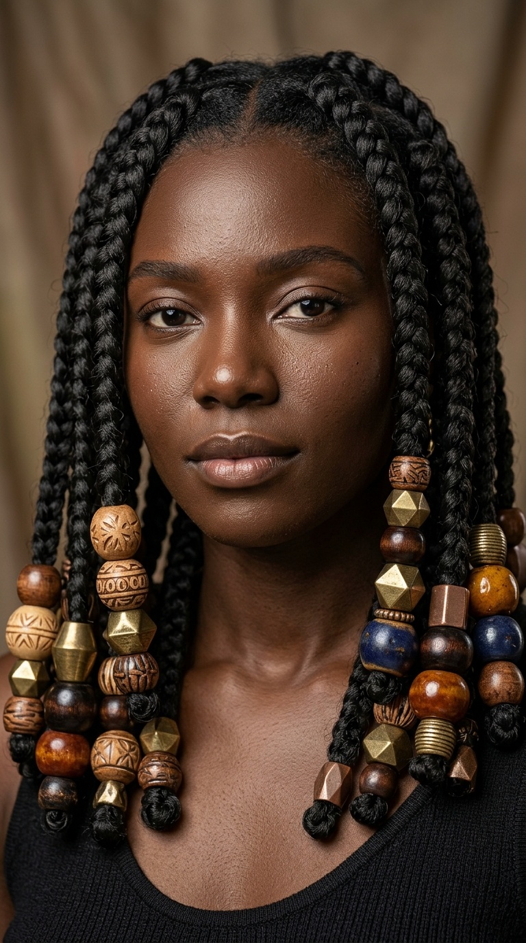 Jumbo Braids with Oversized Statement Beads