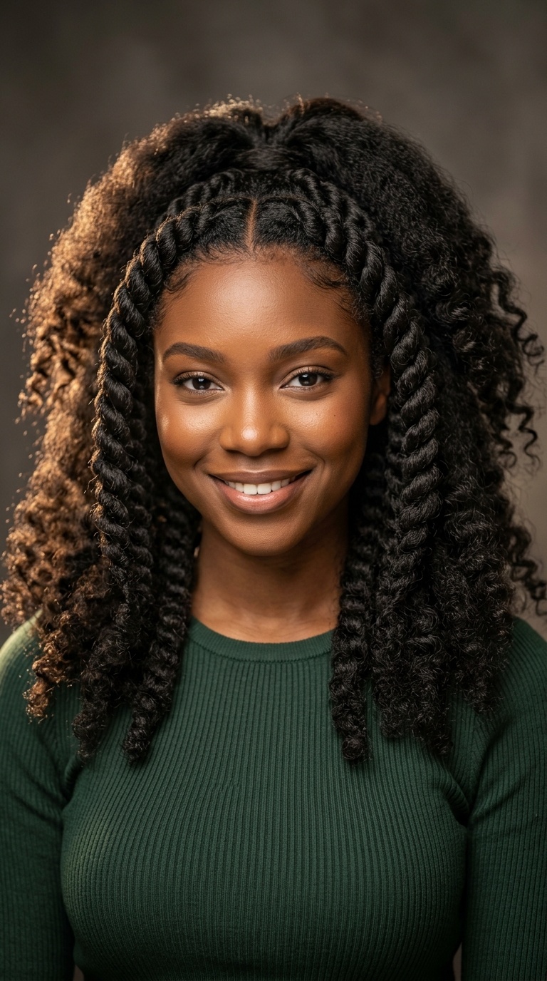 Jumbo Flat Twists with Voluminous Ends