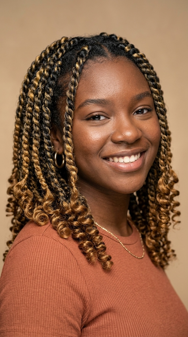 Jumbo Passion Twists with Golden Curls