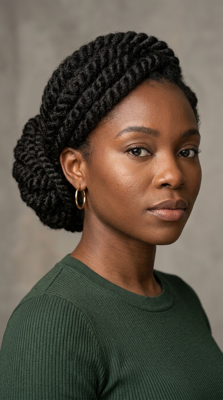 Jumbo Twisted Low Bun