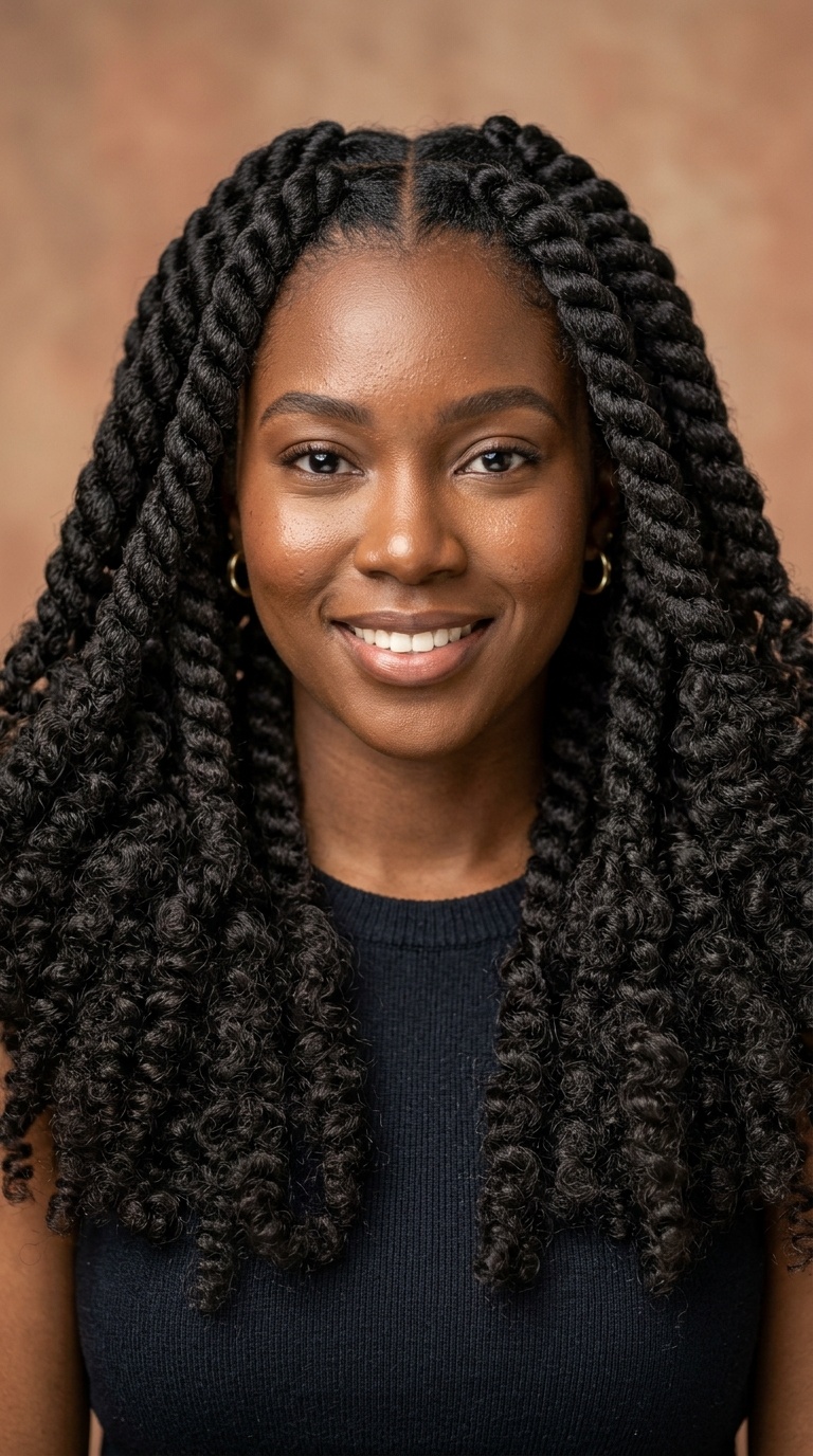 Jumbo Twists with Curly Ends