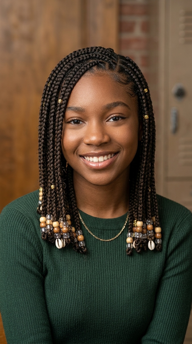 Knotless Braids with Beads
