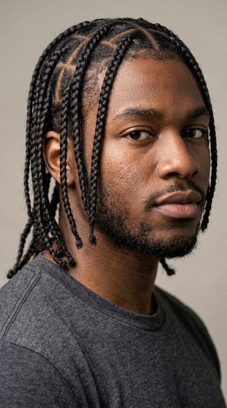Knotless Braids with Square Parts