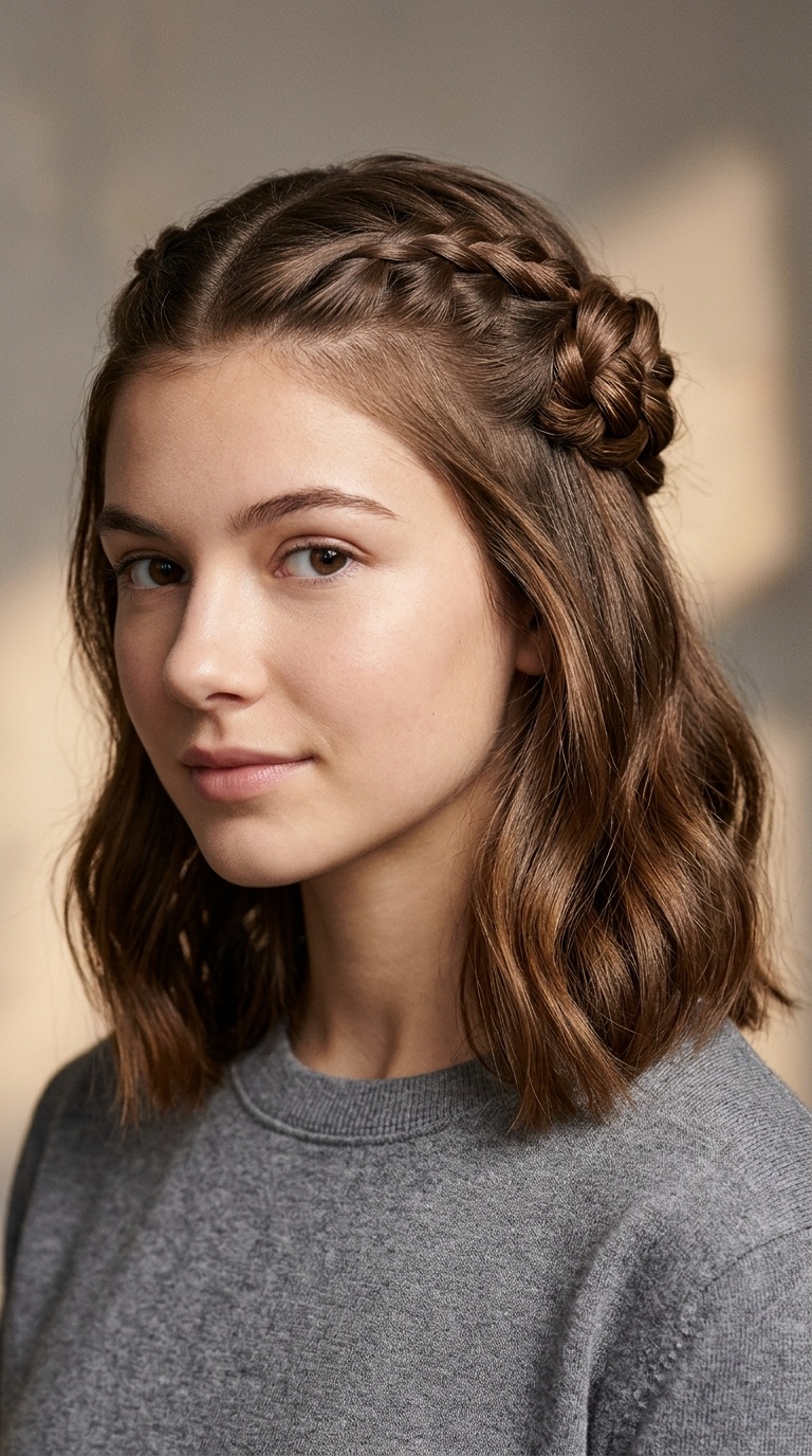 Knotted Half-Up Style
