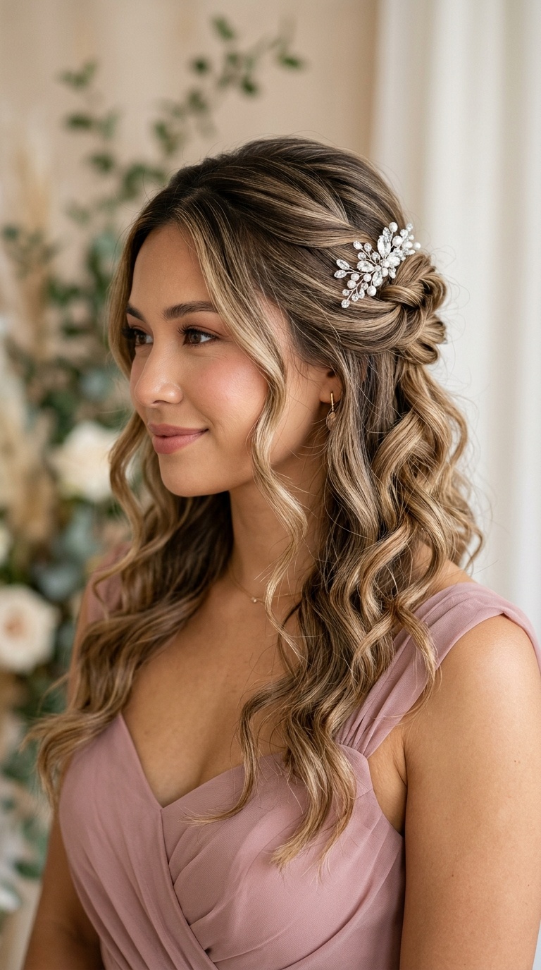 Knotted Half-Up Style