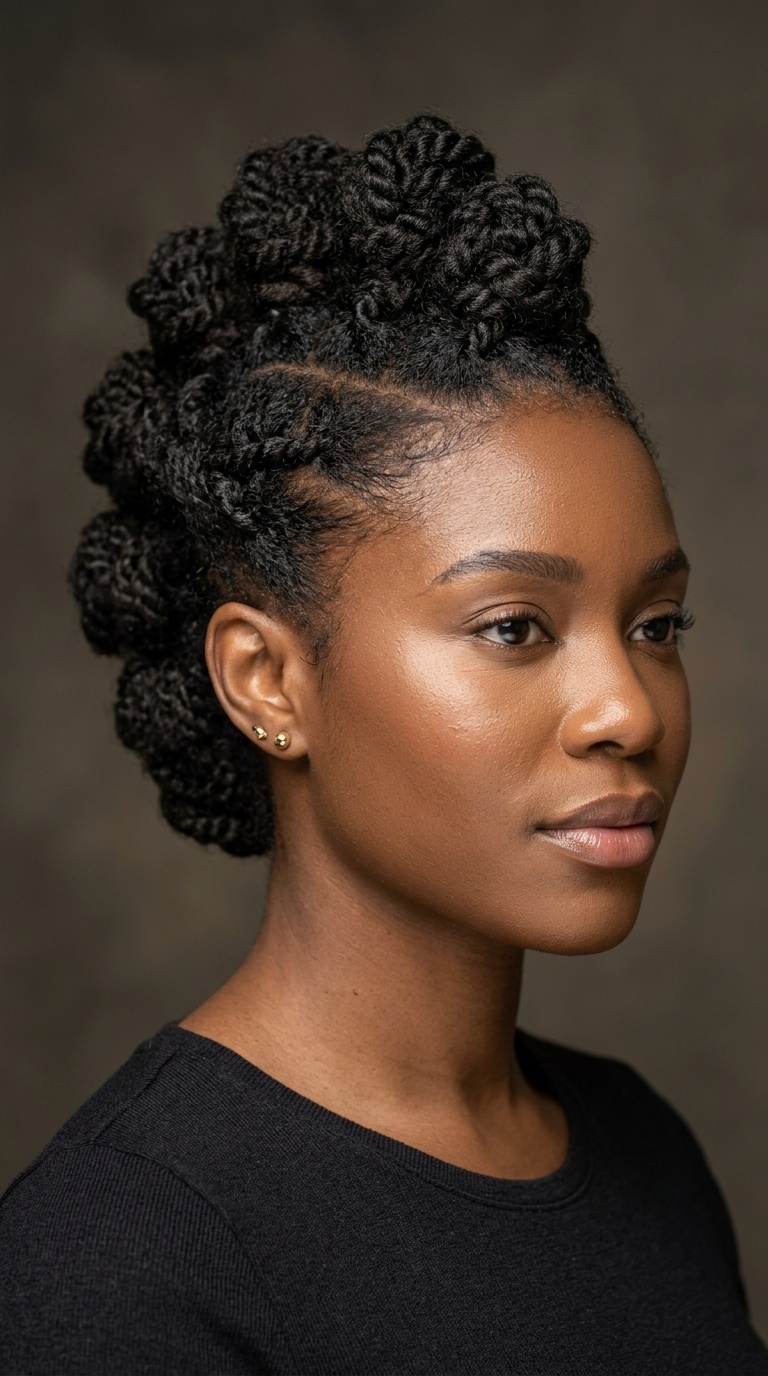 Knotted Mohawk Updo