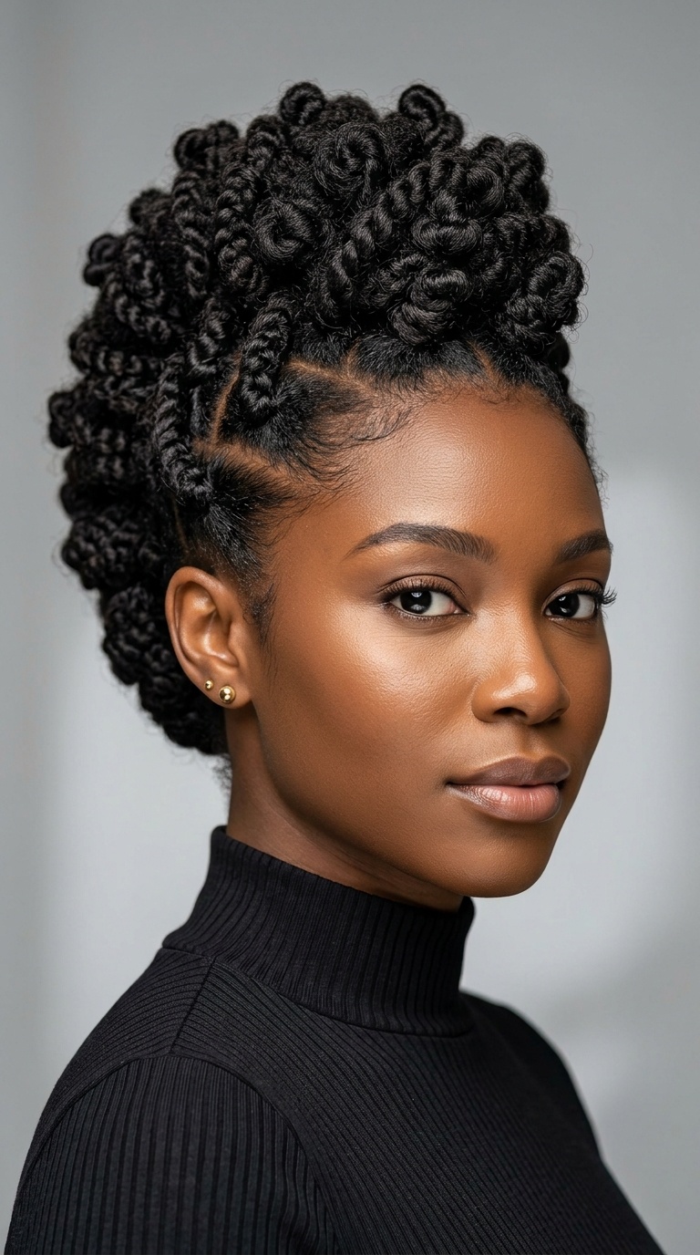 Knotted Mohawk Updo