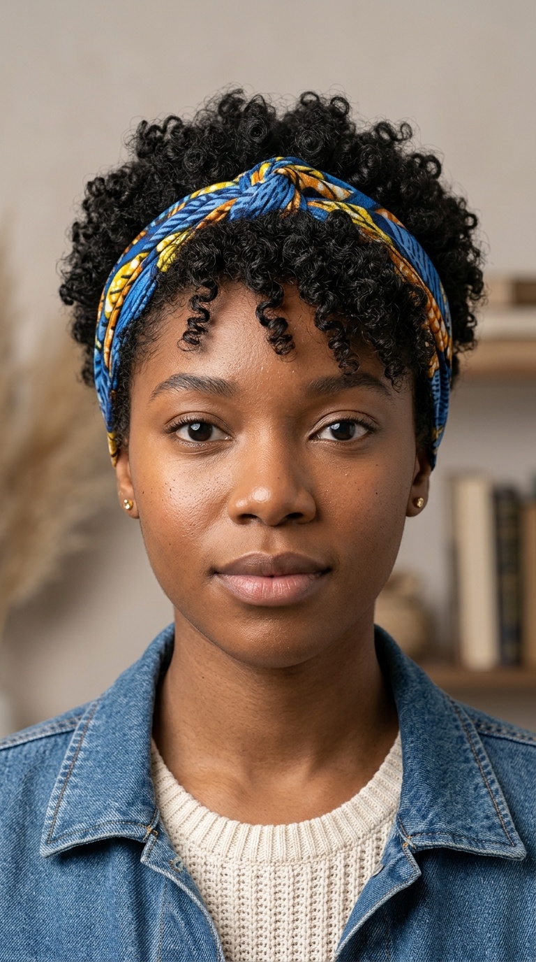 Knotted Turban Headband and Pixie Curls