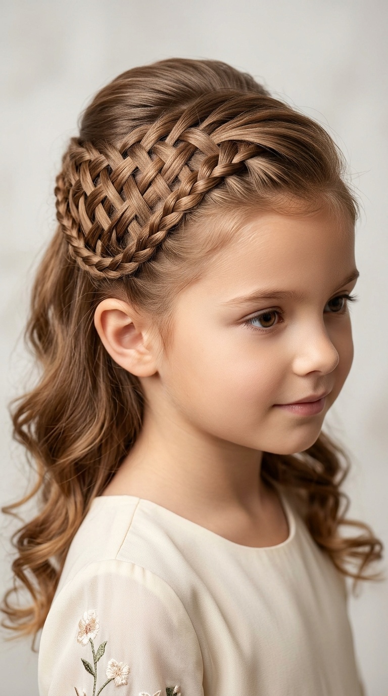Lattice Braided Half-Up Style