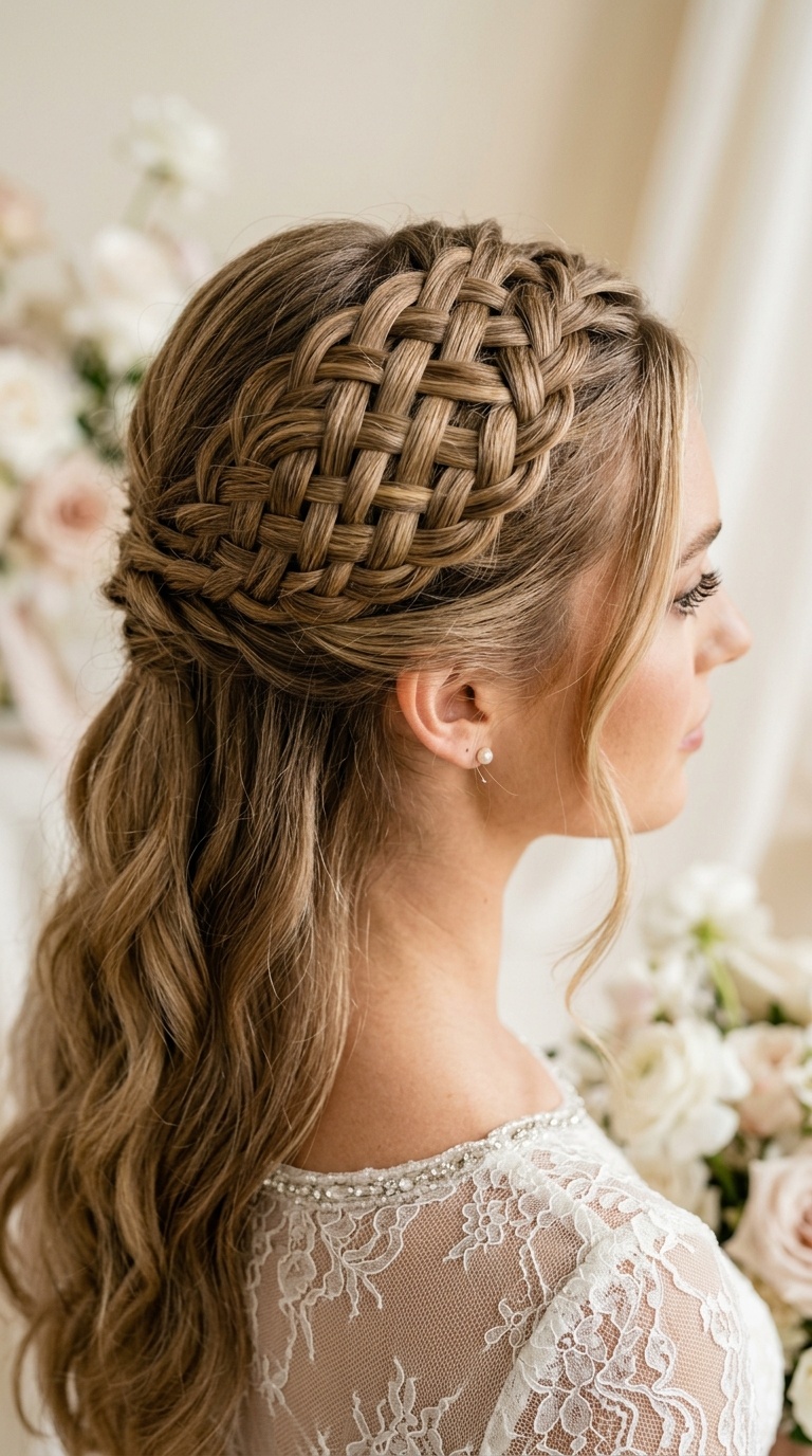 Lattice Weave Half-Up Style