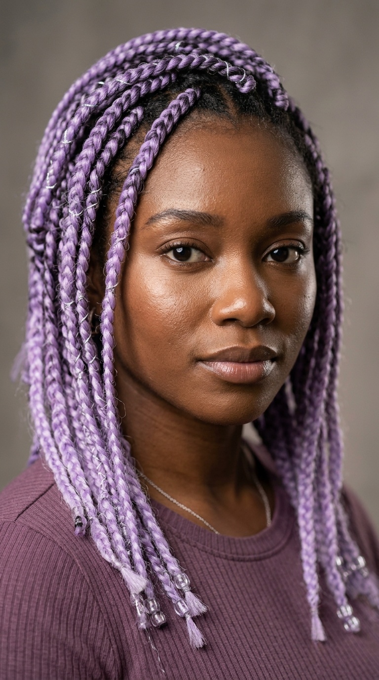Lavender Mist Goddess Braids