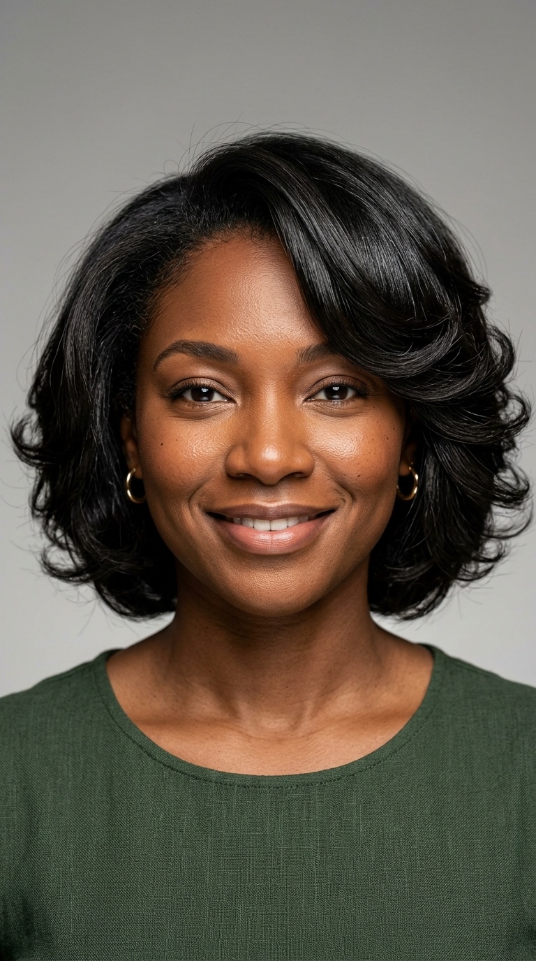 Layered Bob Roller Flip