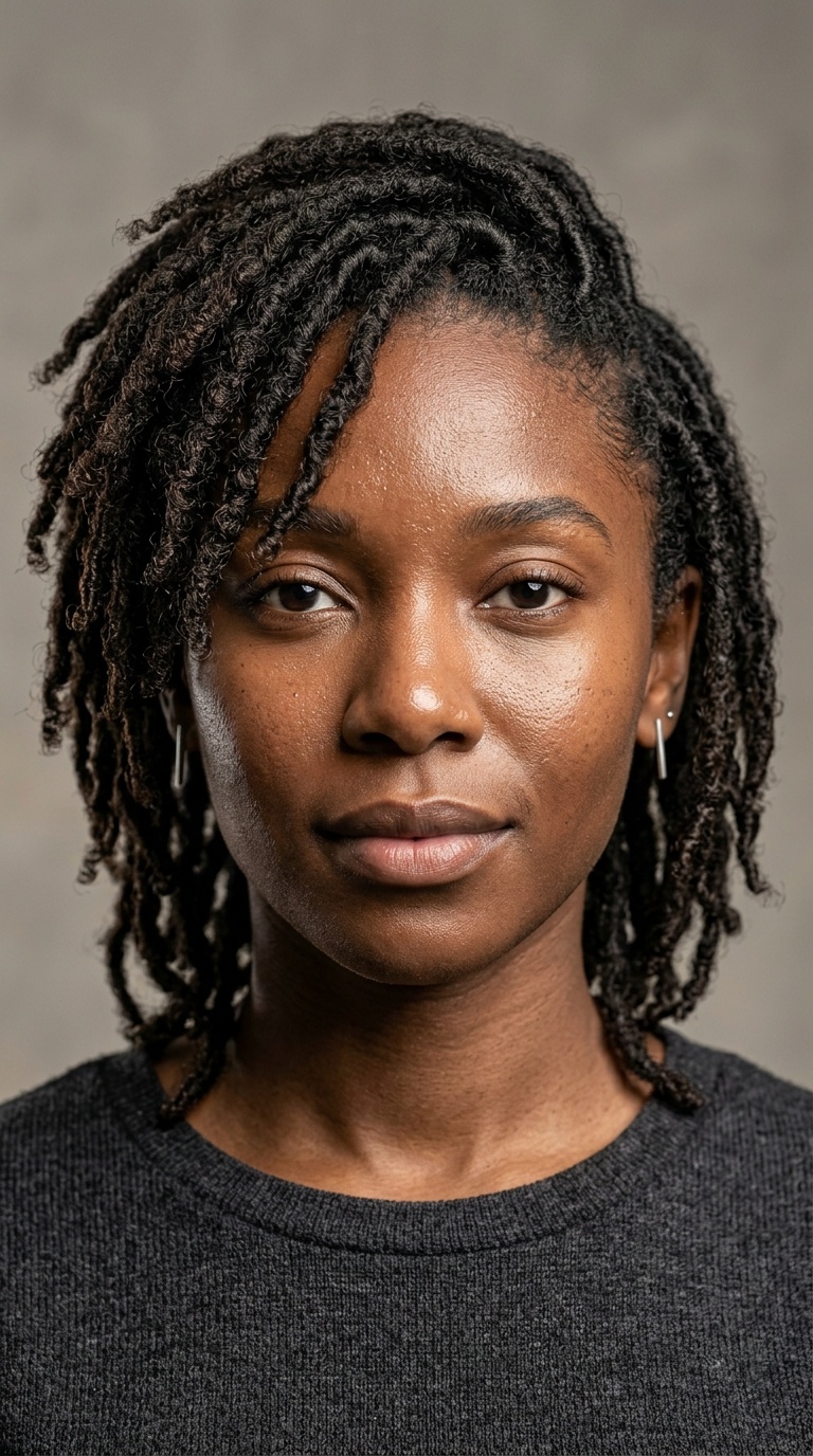 Layered Cropped Locs