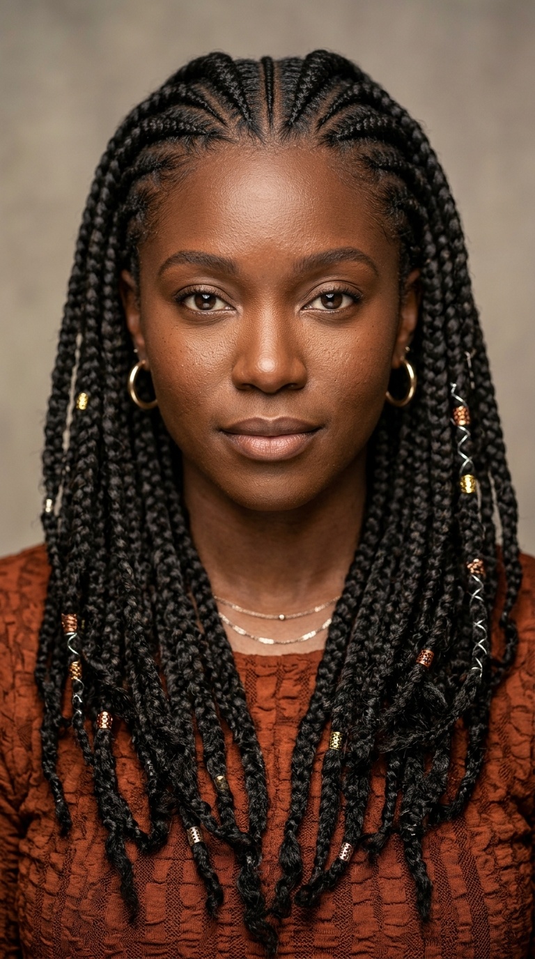 Layered Goddess Braids