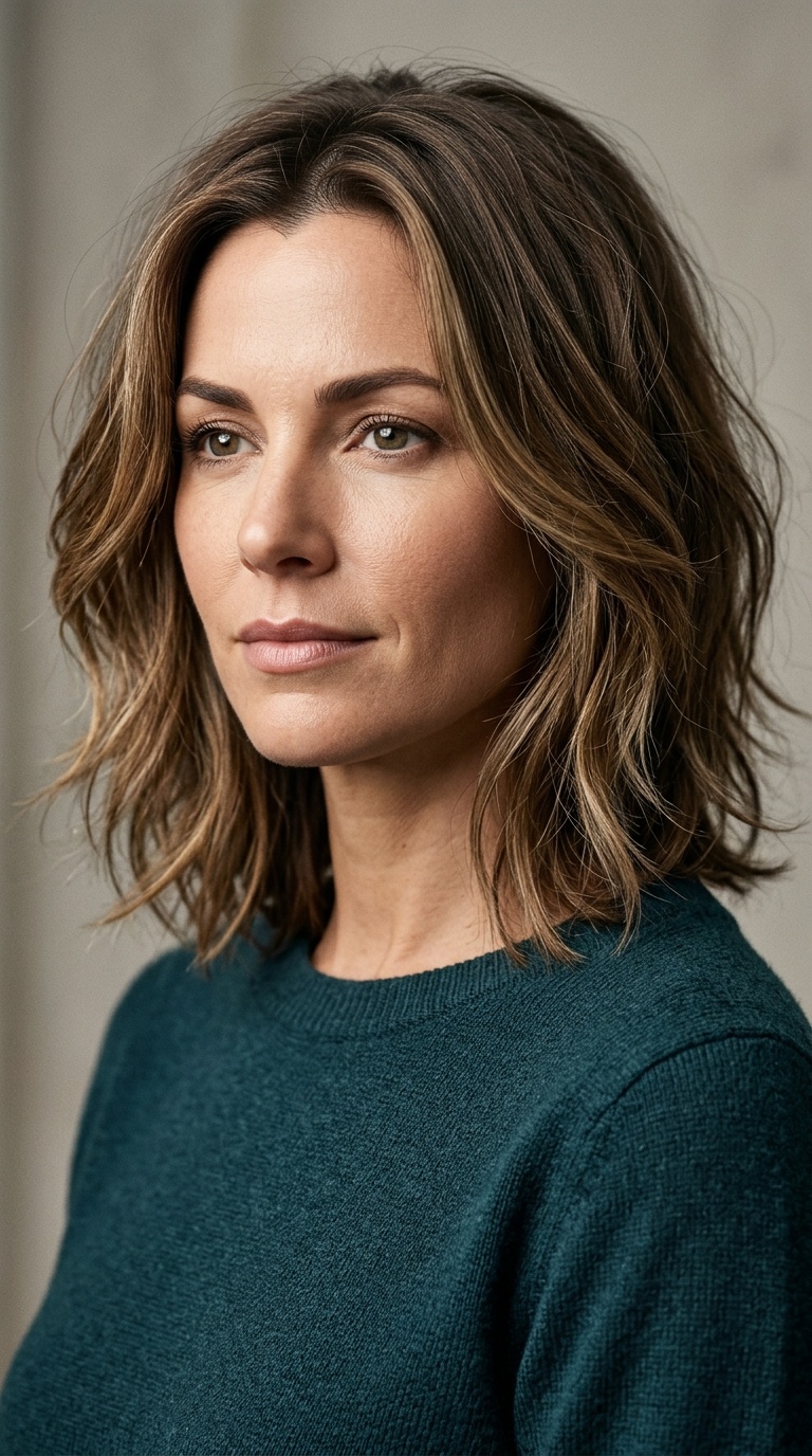 Layered Lob with Face-Framing