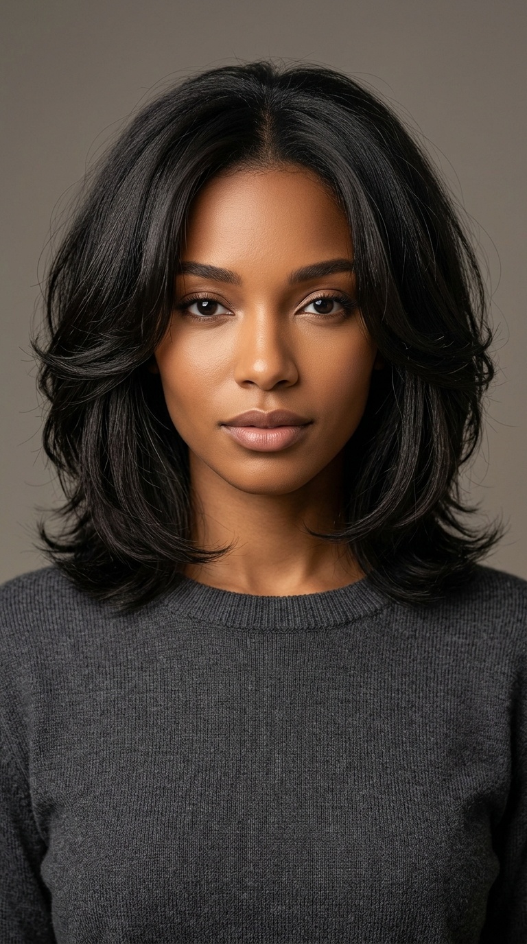 Layered Lob with Face-Framing Pieces