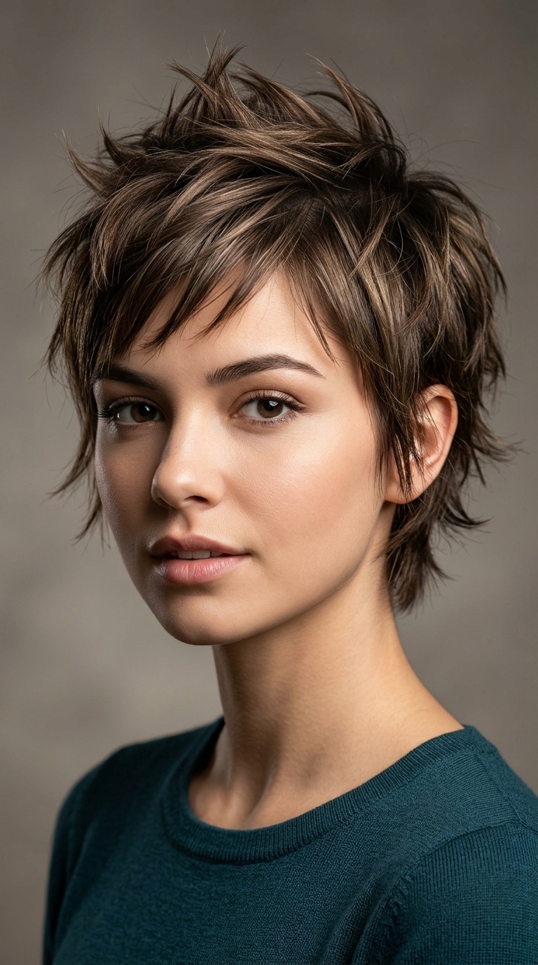 Layered Pixie with Spiky Top