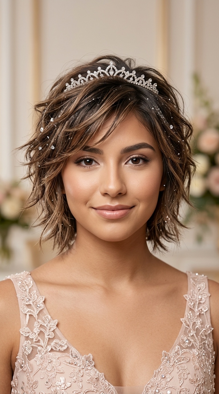 Layered Shag with Sparkle Integration