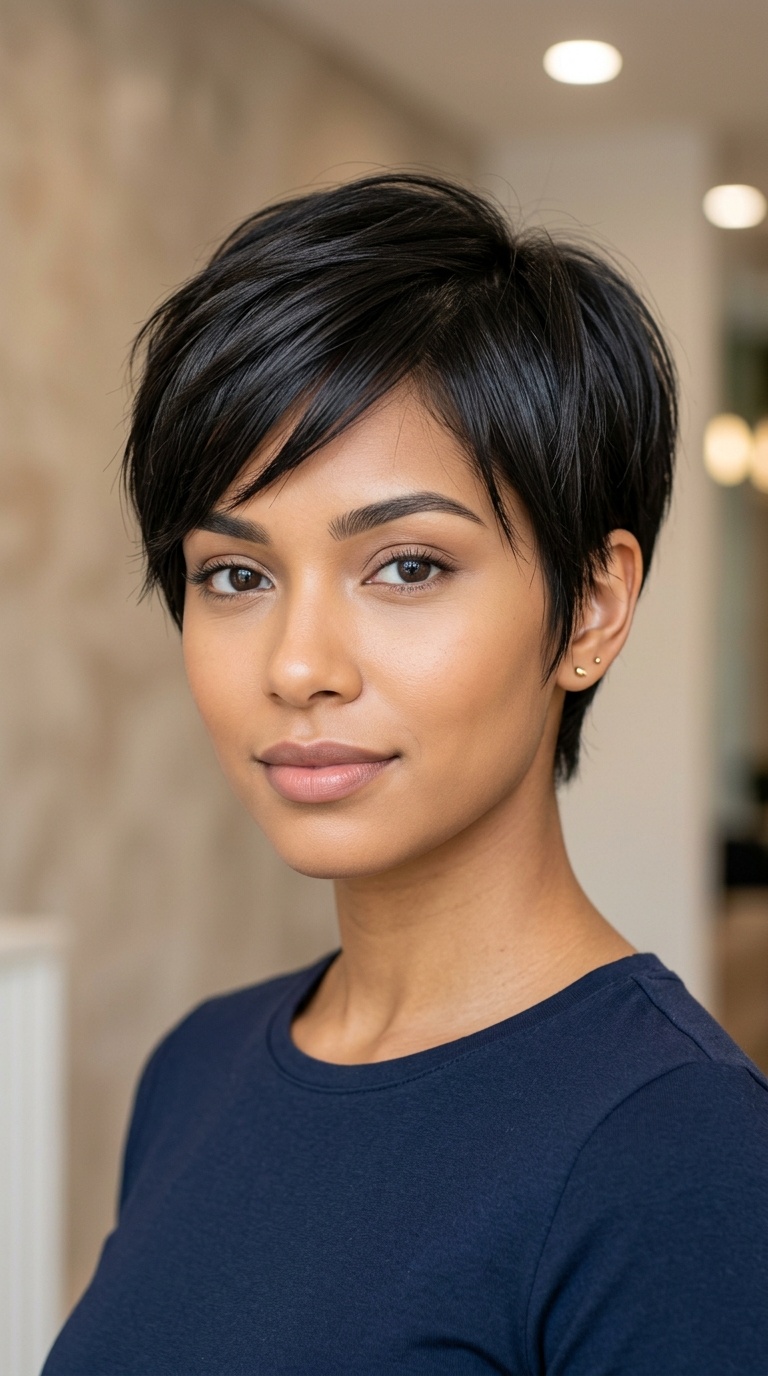 Layered Sleek Pixie