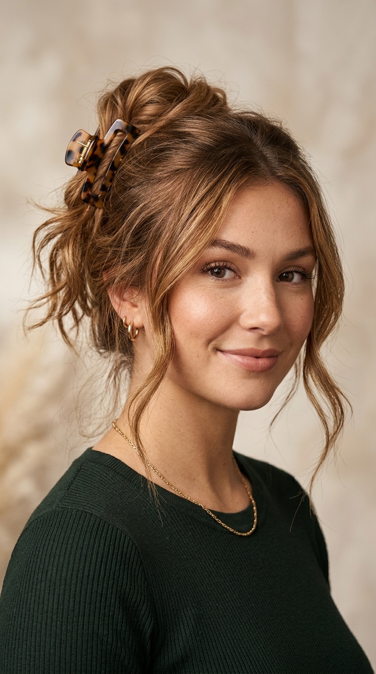 Lazy Girl Claw Clip Updo
