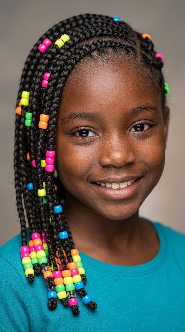 Lemonade Braids with Neon Beads