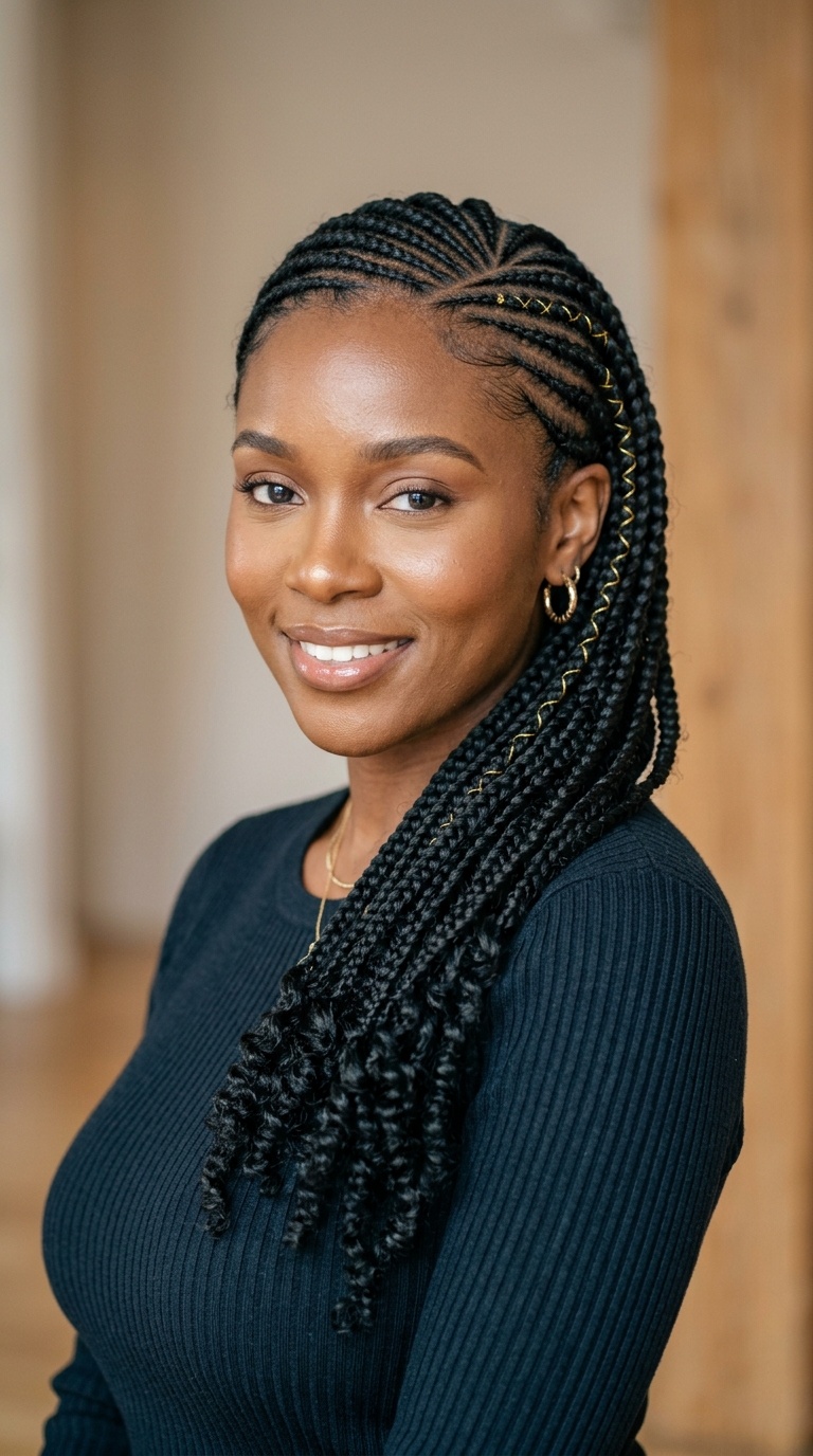 Lemonade Braids with Side-Stitch Technique