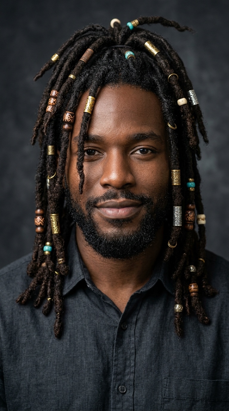 Locs with Beads and Accessories