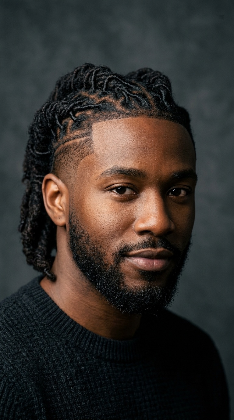 Locs with Surgical Lines