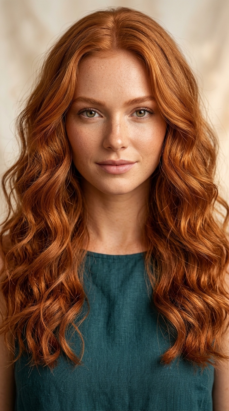 Long Beachy Copper Waves