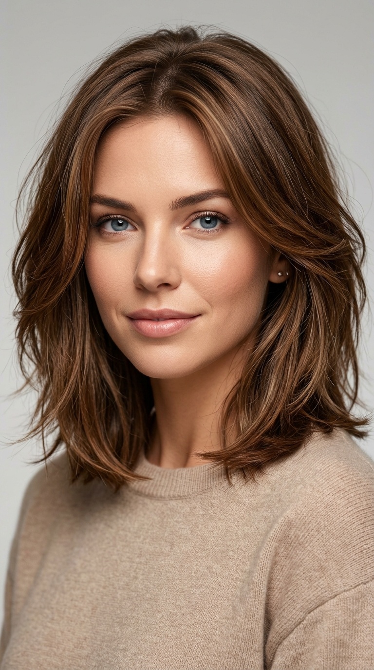 Long Bob (Lob) with Invisible Layers