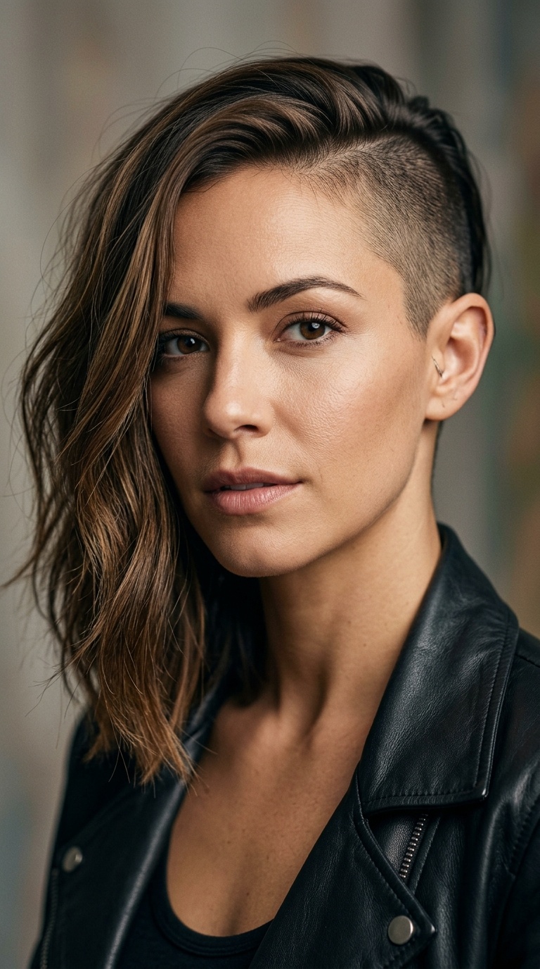 Long Bob (Lob) with Side Buzz