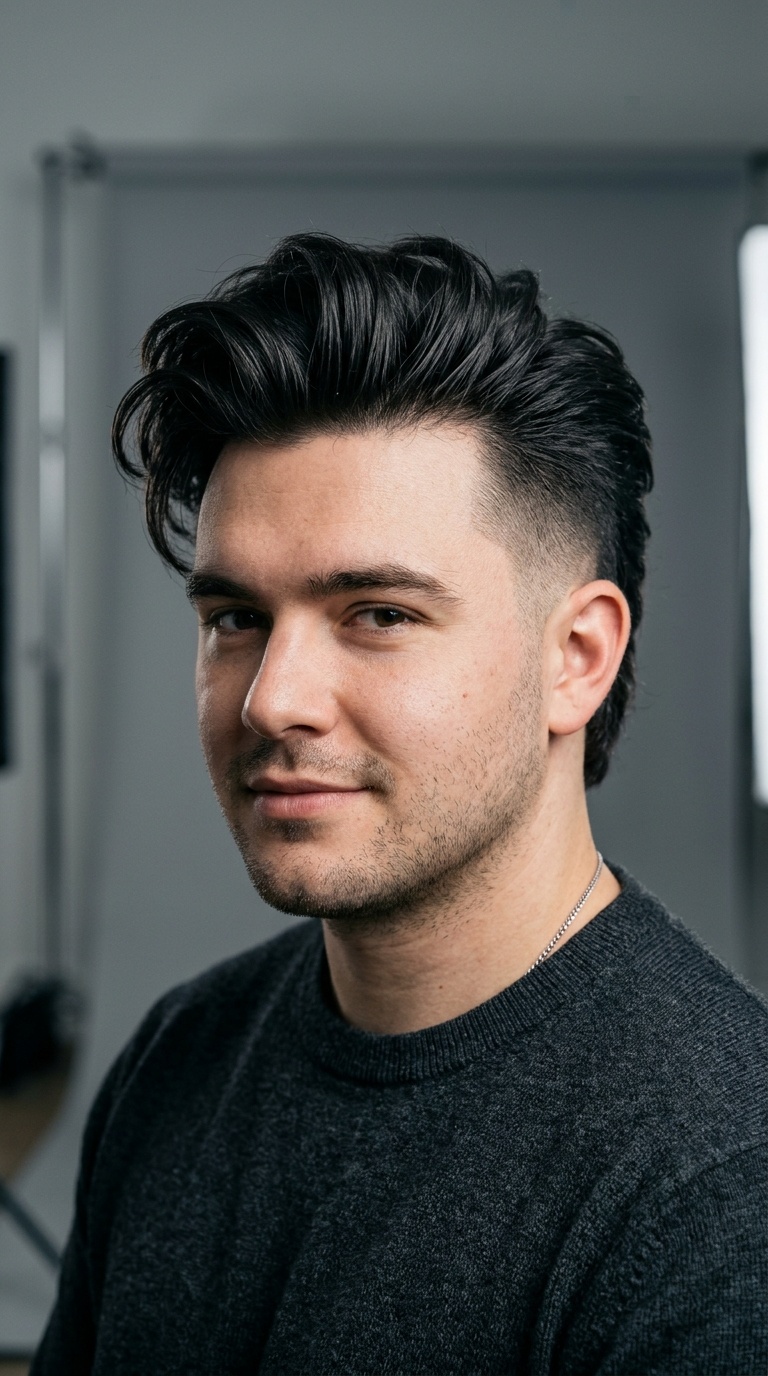 Long Hair Quiff with Undercut