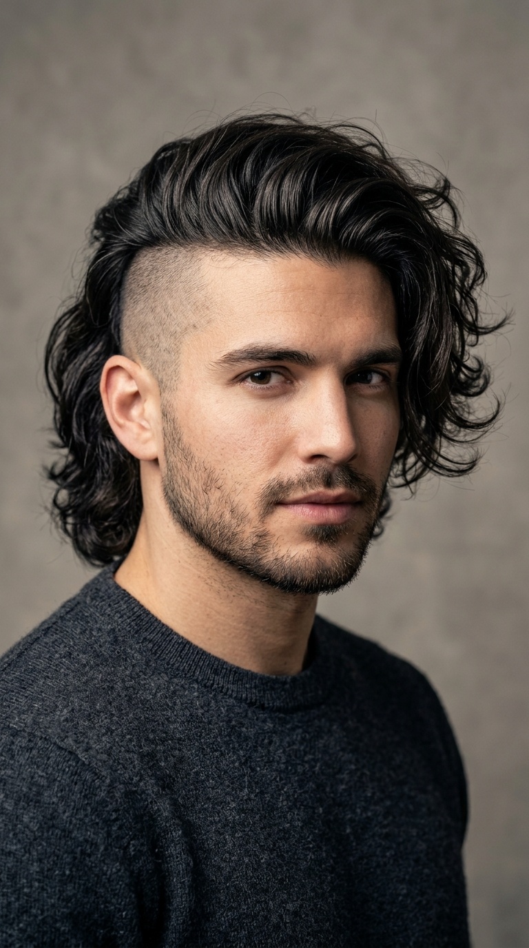 Long Hair with High Undercut