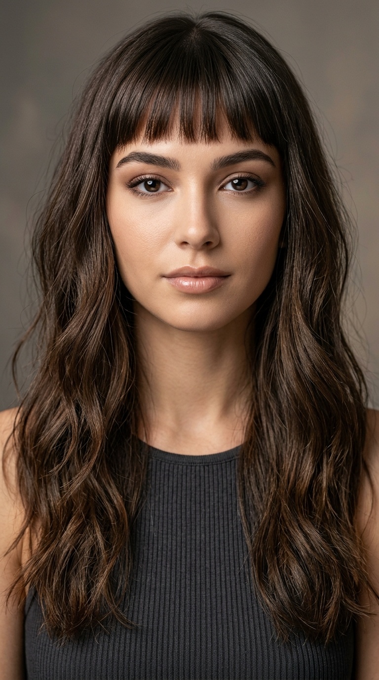 Long Hair with Micro-Bangs