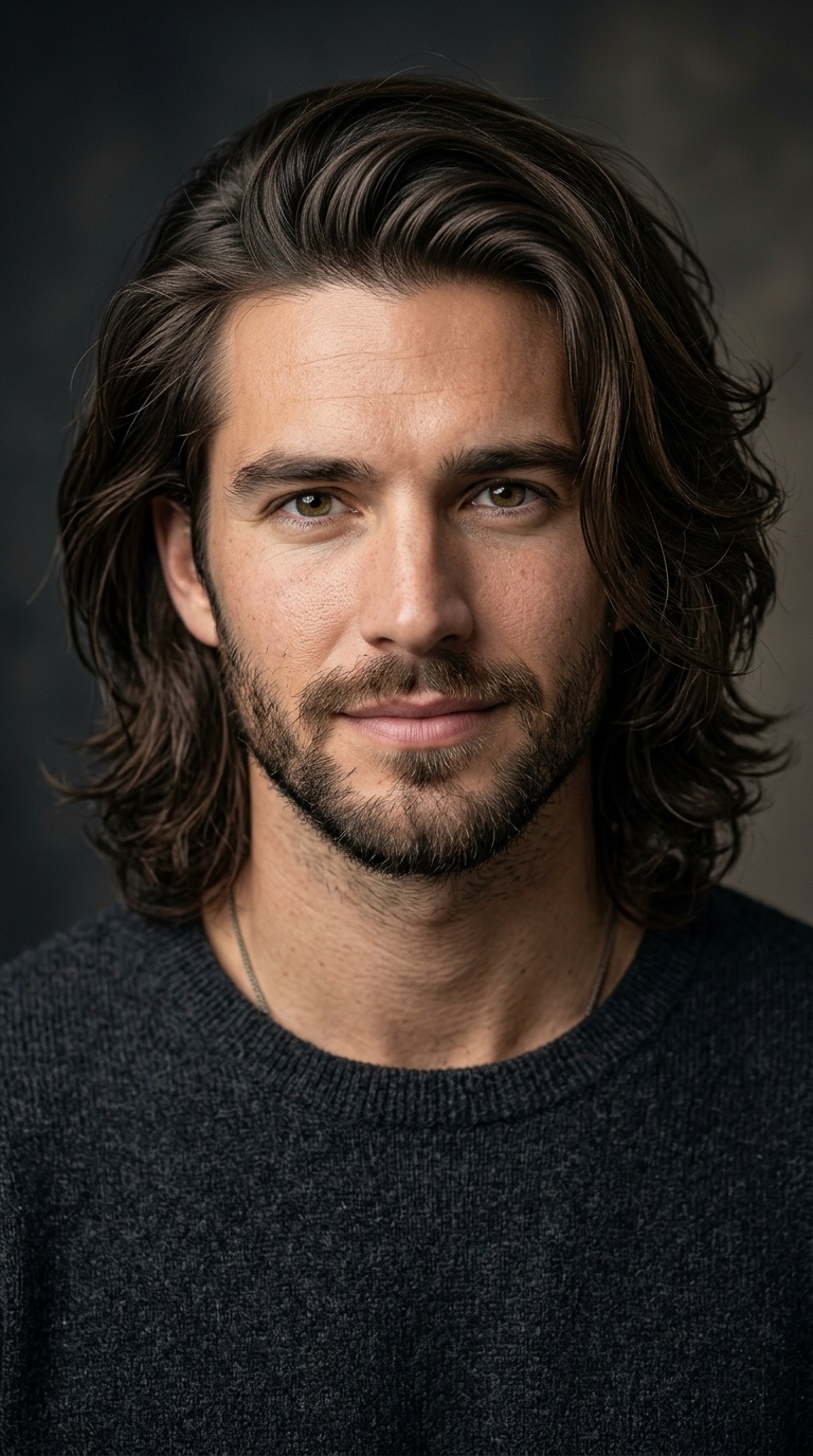 Long Hair with Side Part