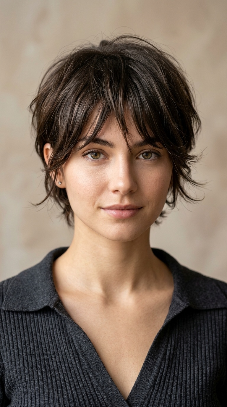 Long Layered Pixie Transition