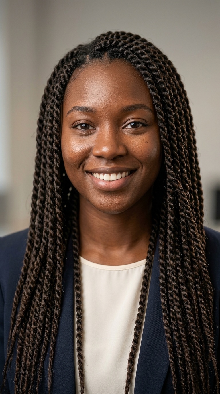 Long Layered Senegalese Twists