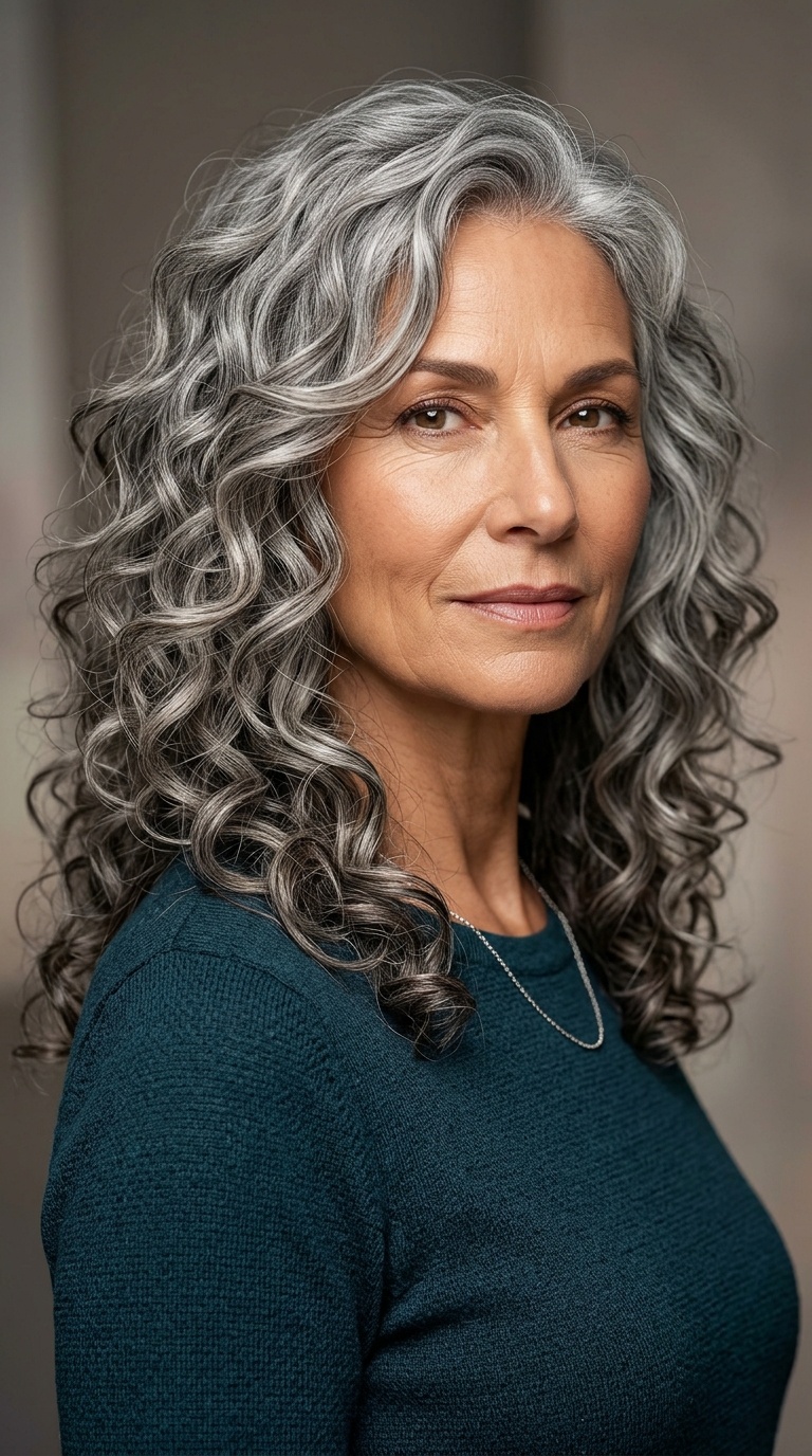 Long Layered Spiral Curls