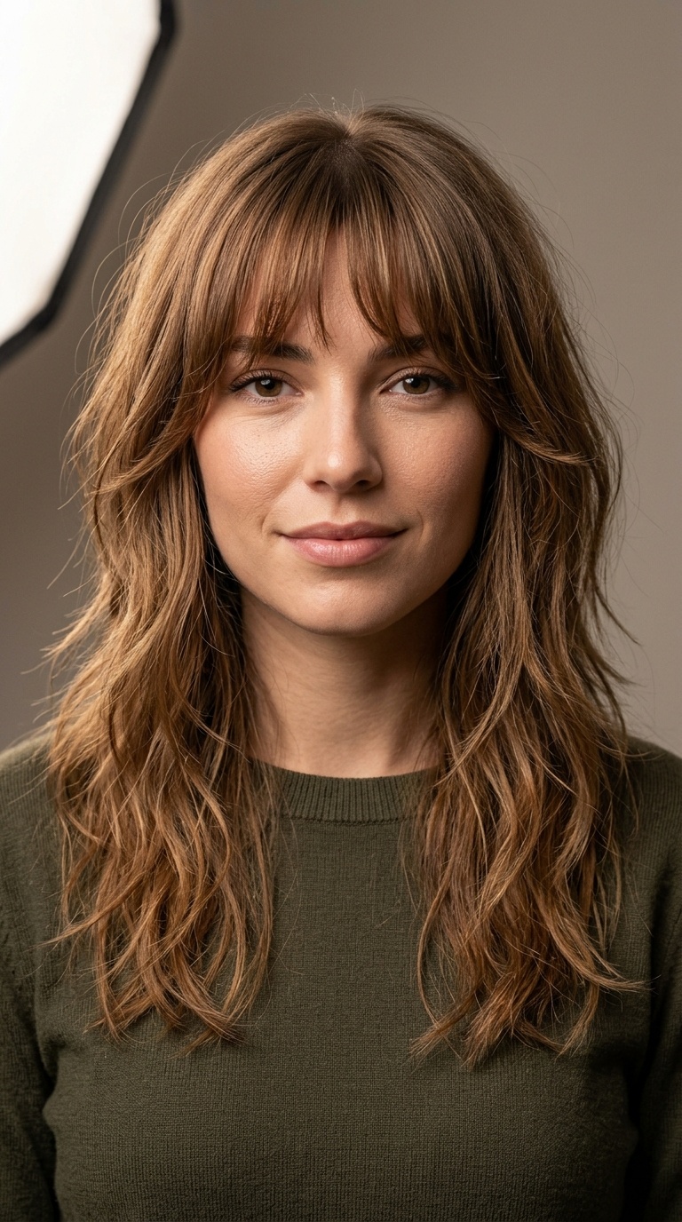 Long Layers with Face-Framing Fringe