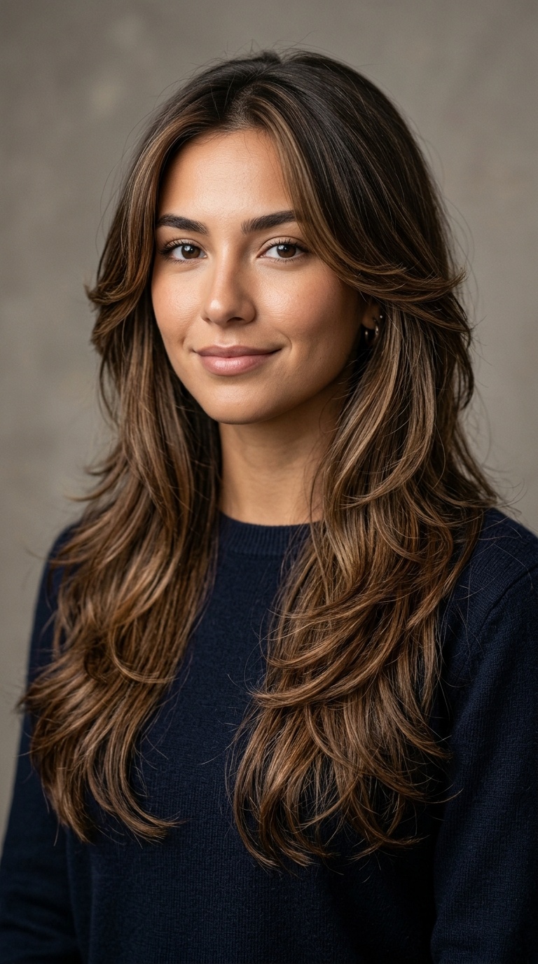 Long Layers with Face-Framing Pieces