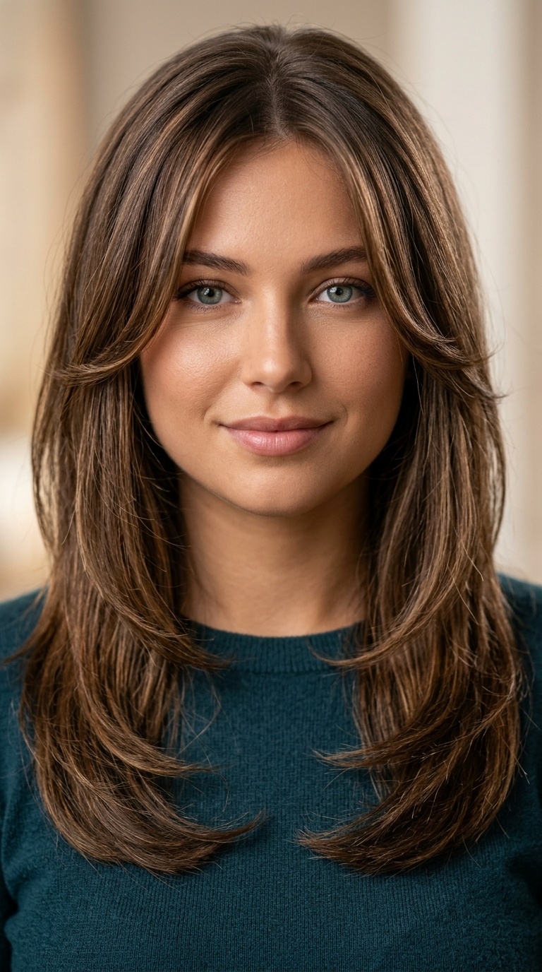 Long Layers with Face-Framing Tendrils