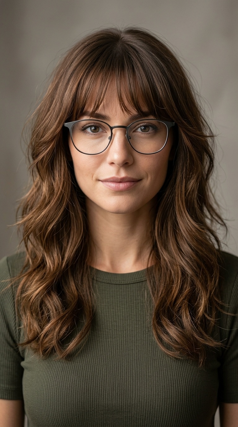 Long Layers with Wispy Bangs