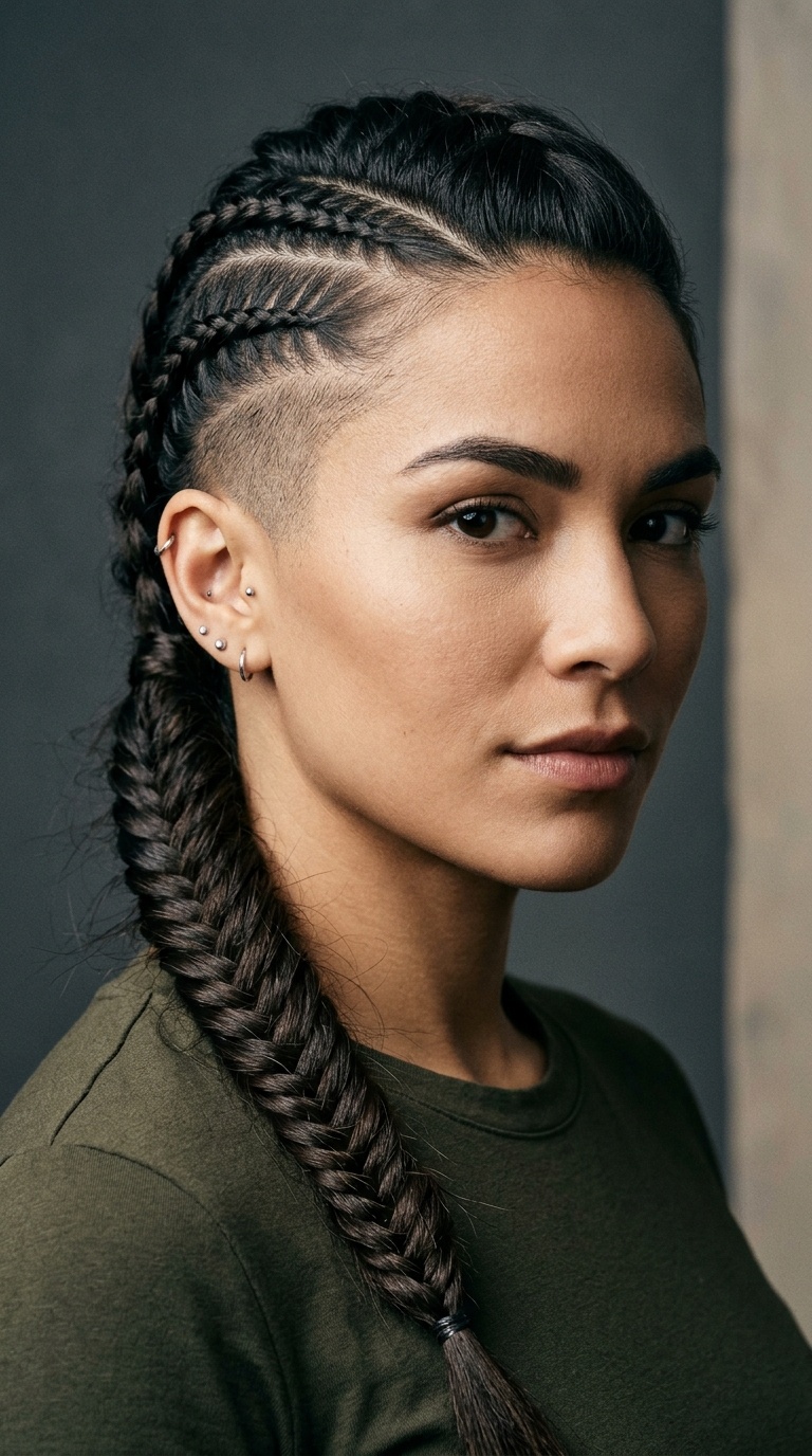 Long-Top Undercut with Braids