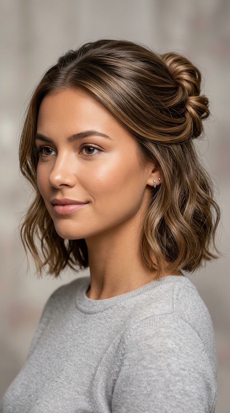 Looped Half-Up Chignon