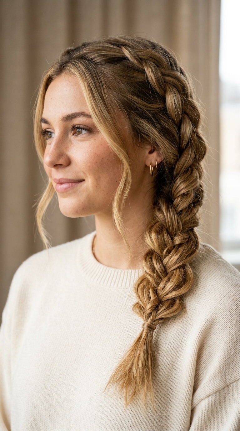 Loose Bohemian Side Braid