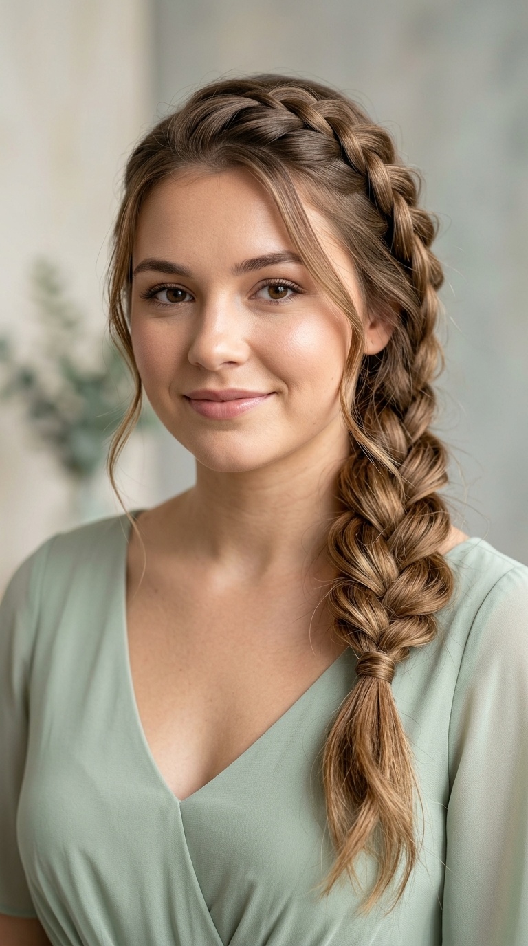 Loose Boho Braid to the Side