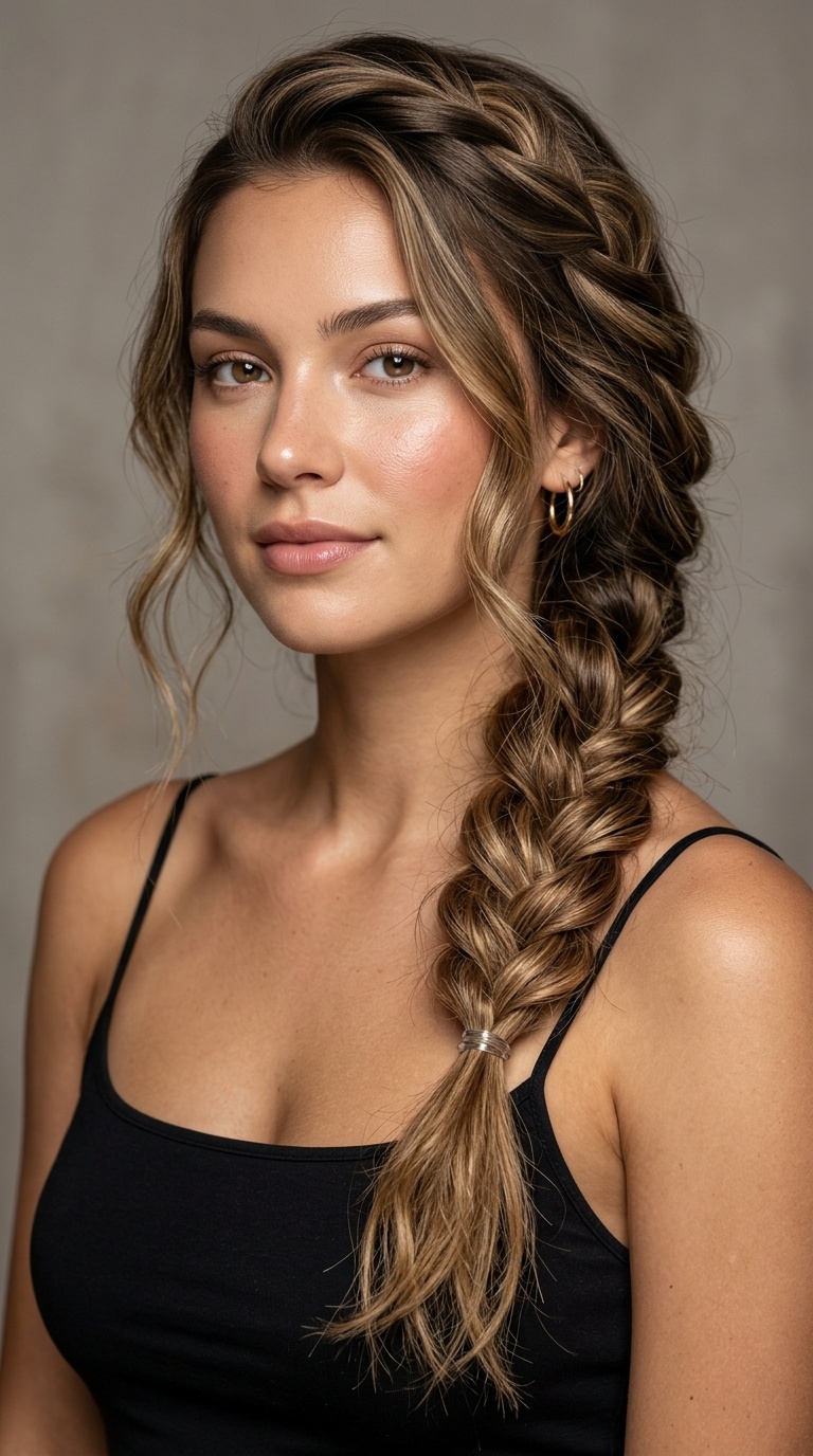 Loose Boho Side Braid