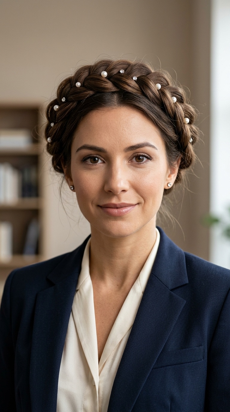 Loose Crown with Pearl Pins