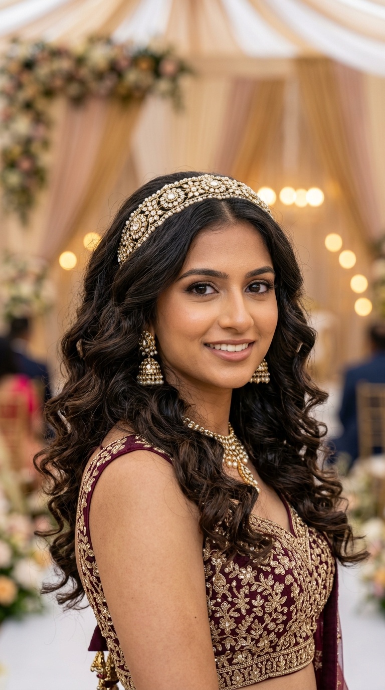 Loose Curls with a Statement Headband
