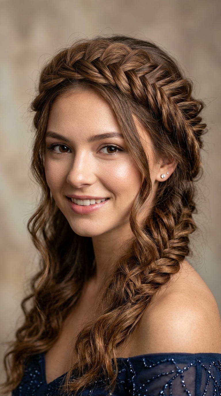 Loose Fishtail Crown with Volume